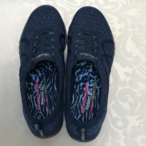 Skechers Blue Relaxed Fit Sneakers Sz 8 - Picture 2 of 6